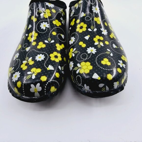 Western Chief Women's 9 Black Bees Casual Lightweight Slip on Garden Party Clogs - Picture 9 of 9